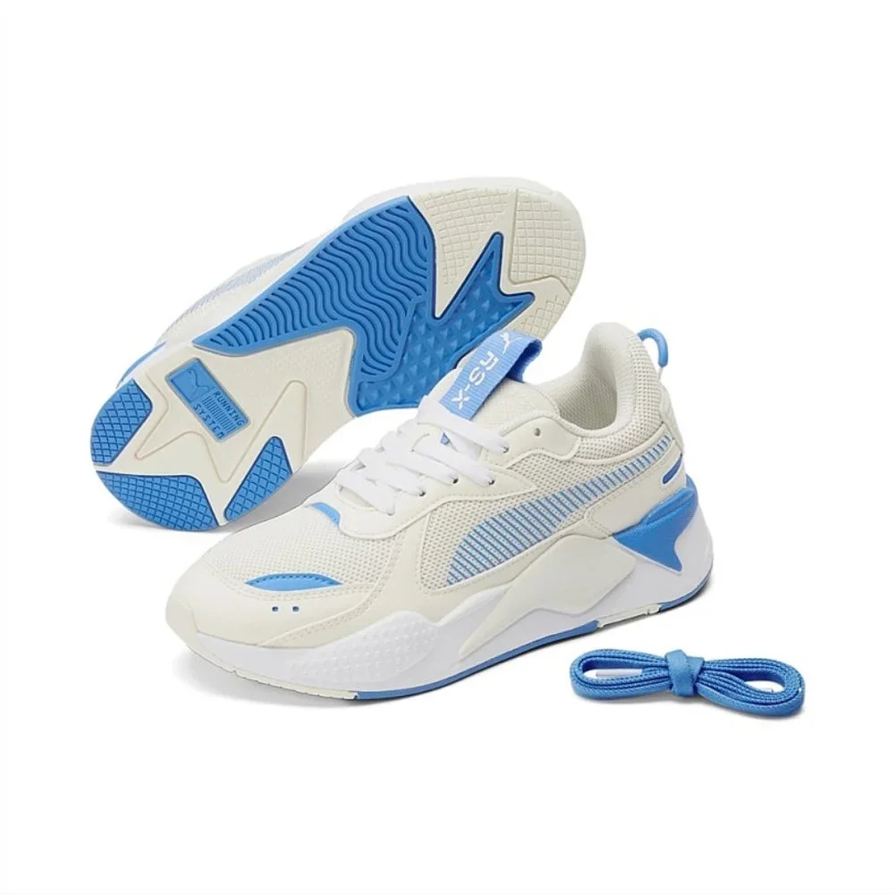 Puma RS-X Low Mens Running Shoes White Blue 385426-01 NEW Size 6 / WMNS 7.5 - Picture 7 of 8